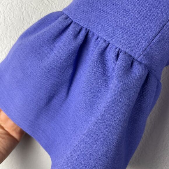 Patty Kim Kelly Jacket Womens Small Periwinkle Flutter Sleeve Open Front Classic - Picture 14 of 14